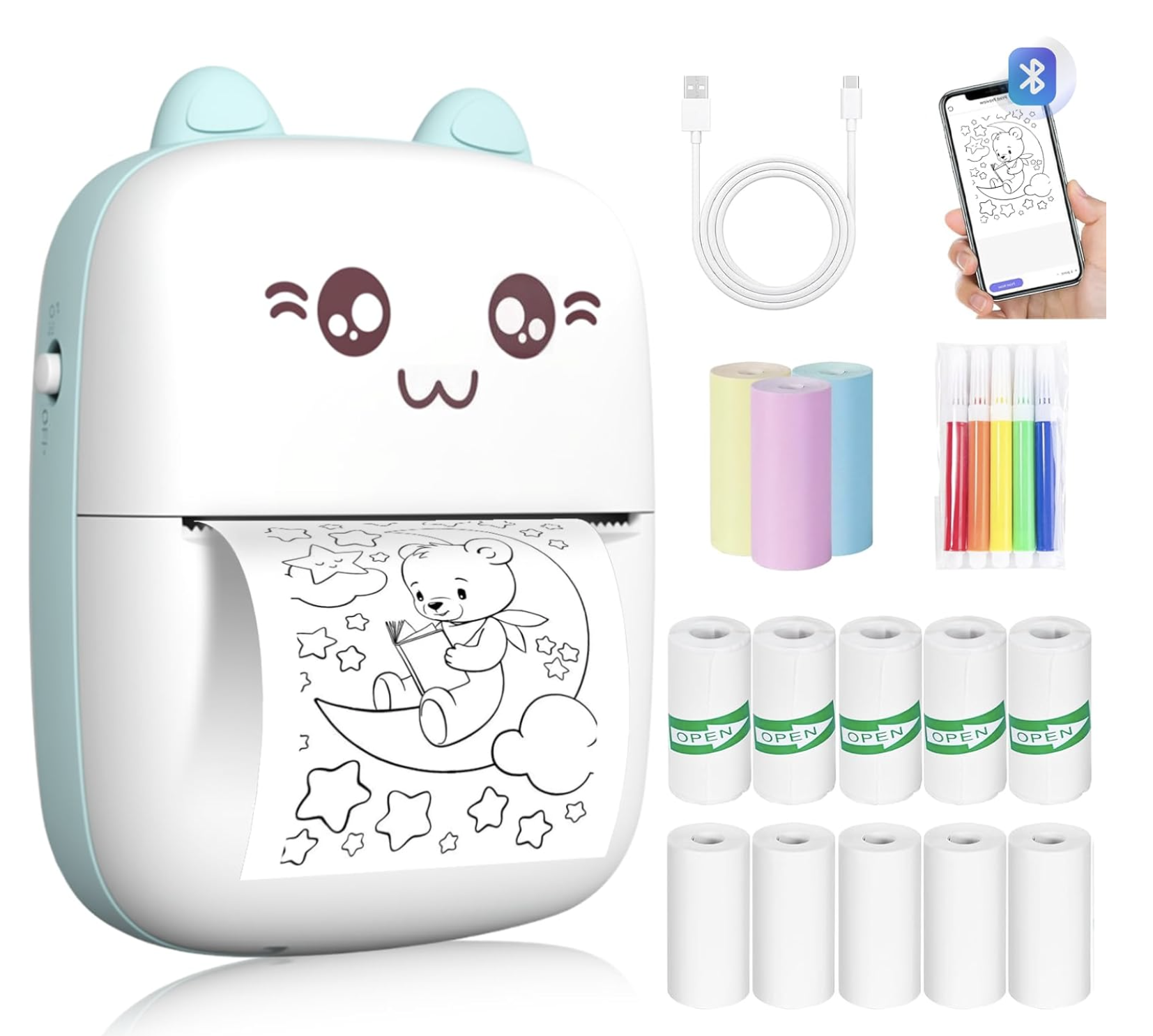 Printpod - Mini impresora portátil, mini impresora térmica